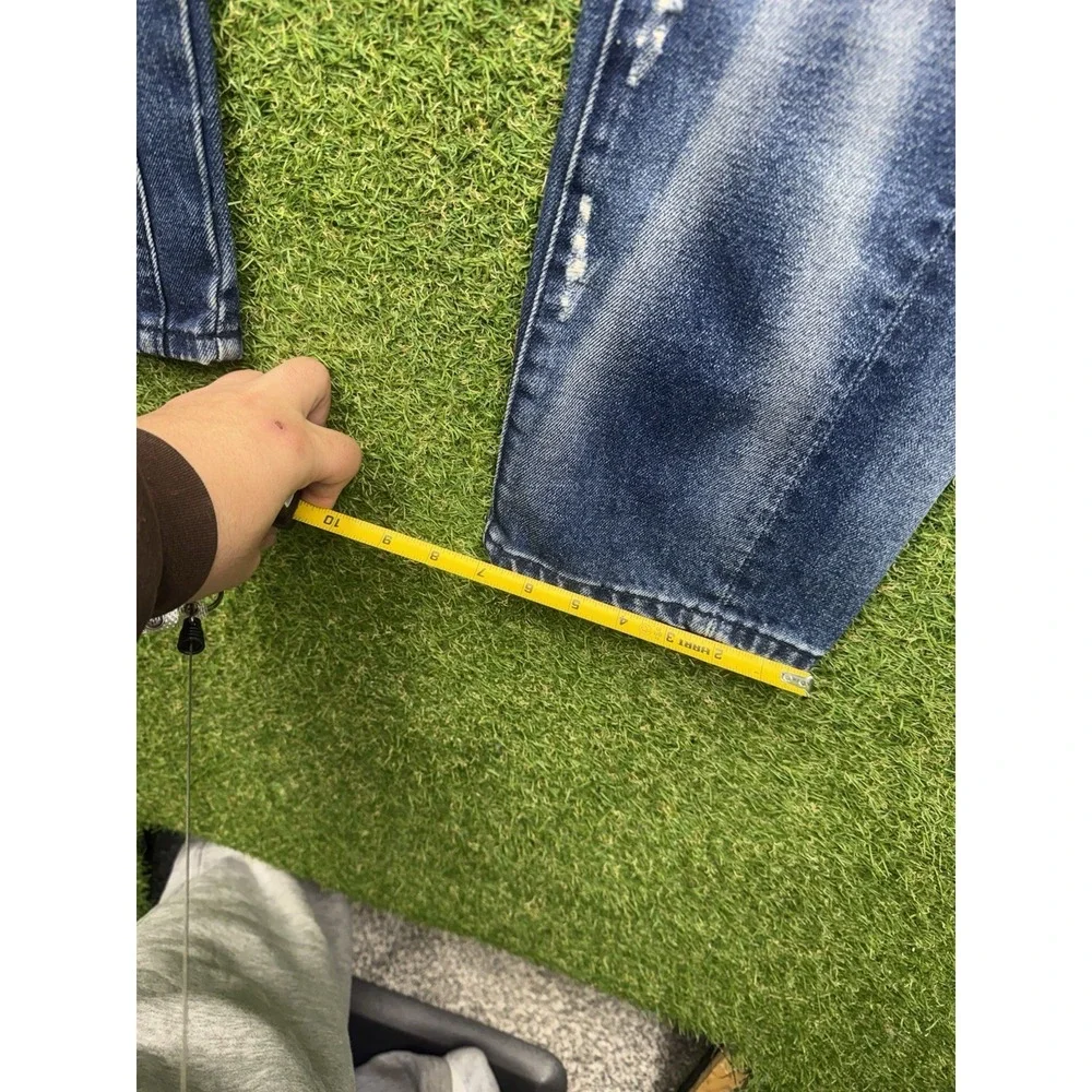 Cult of Individuality Greaser Moto Jeans Mens 34x34 Distressed Denim Rips y2k